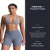 Aoxjox Trinity Workout Biker Shorts for Women Tummy Control High Waisted Exercise Athletic Gym Running Yoga Short 6" (Winds Grey Marl, X-Small) view 4