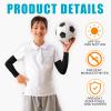 Xuhal 10 Pairs Arm Sleeves for Kids Youth Basketball Football Baseball UV Sun Protection Sports Compression Arm Cover(Obsidian,Age 11-14) view 4