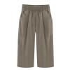 zcgoxvn Linen Capris for Women Trendy Summer Pants Casual Capri Pants with Pocktes Elastic Straight Leg Pants Lounge Trousers, Pantalones Capri para Mujer view 4