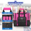 Goloni 1 Ball Bowling Bag for Men, Durable Bowling Tote with Padded Holder & Ventilated Shoe Compartment (Fits Size 14,Pink) view 3