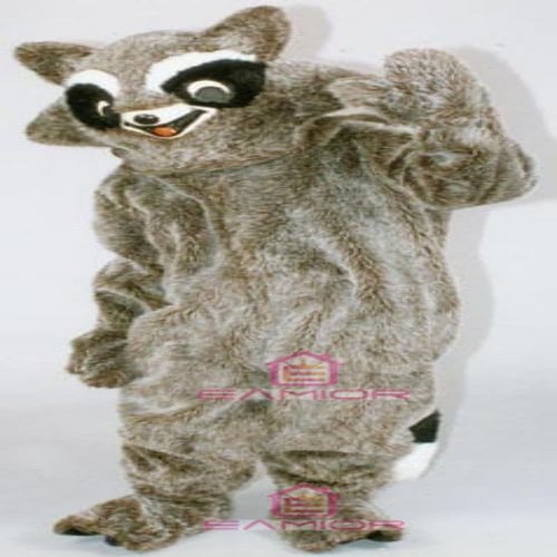 Rocky Raccoon Mascot Costume Adult Size for Men & Women with Built-in Fan Inside the Head