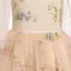 Embroidered Flower Girl Dress Toddler Sleeveless Spaghetti Straps Floral Embroidered Dress Baby Girl Dress Wedding Birthday Formal Party Photoshoot Tulle Dresses Apricot 6-12 Months view 4