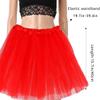 Sinalty Red Layered Tutu Dance Skirt Rave 1920s Ballet Skirts Costume Dress Tutus for Women and Girls view 2
