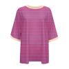 2024 Summer Womens Striped Color Block Tops Fashion Y2K Tees Shirts Casual Short Sleeve Crewneck Pullover Blouses view 3
