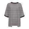 2024 Summer Womens Striped Color Block Tops Fashion Y2K Tees Shirts Casual Short Sleeve Crewneck Pullover Blouses view 3