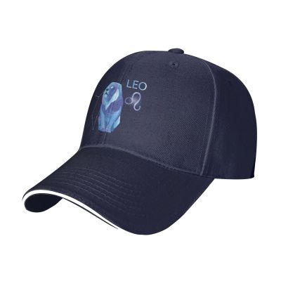 Leo Zodiac Sign Baseball Cap Women Men Hats Adjustable Truck Driver Sun Hat Dad Baseball Caps Navy Blue