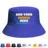 Custom Bucket Hat with Text/Name/Photo,Personalized Fisherman Hat for Women Men Travel Beach Sun Hat (Polyester, Blue) view 1