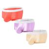 ZONBAILON Sexy Boxers for Men Pack Short Leg Bulge Boxer Briefs Low Rise Ice Silk Trunks Underwear Sparkly Briefs Male Underpants Smooth Medium view 3
