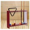 ANIIC Pool Stick Holder Pool Cue Holder Floor Standing 12 Holes Billiard Pool Cue Stick Holder with Triangle Billiards Ball Rack Pool Cue Rack Cue Stick Holder view 3