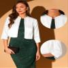 Allegra K Satin Cardigan for Women's Open Front Elegant Formal 3/4 Sleeve Bolero Shrug Jacket X-Small White view 2
