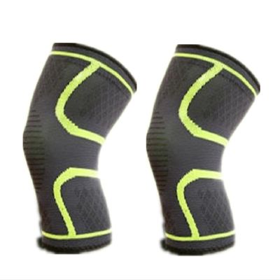 Mcolics Compression Knee Brace for Women Men - 2 Pack Knee Compression Sleeve Support for Running Walking Knee Pain Arthritis (Green,Medium)