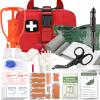 VIIDOO Ifak Trauma Kit for Duty Belt, Tactical Emergency First Aid Bleeding Control Ifak Kit, Snake Bite Kit, Bee Sting Kit, Venom Extractor Suction Pump, Bite and Sting First Aid Supplies (Red) view 1