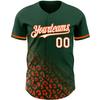 NineFit Basics Custom Baseball Jersey, Printed Stitched Personalized Name Number Green and Orange Leopard Baseball Shirt for Men Women Youth view 2