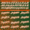 NineFit Basics Custom Baseball Jersey, Printed Stitched Personalized Name Number Green and Orange Leopard Baseball Shirt for Men Women Youth view 3