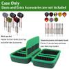 co2CREA Hard Case Compatible with Steel Tip or Soft Tip Darts, Holds 12 Darts and Extra Accessories, Built-In Storage Tubes and Pockets for Flights, Tips, Shafts (Green Case), D1602 view 3