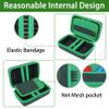 co2CREA Hard Case Compatible with Steel Tip or Soft Tip Darts, Holds 12 Darts and Extra Accessories, Built-In Storage Tubes and Pockets for Flights, Tips, Shafts (Green Case), D1602 view 4