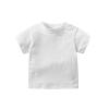 NineFit Basics Toddler Baby Boys Girls Solid Color Short Sleeve T-Shirts Casual Crewneck Tops Tees Shirts Summer Clothes (White, 3-6 Months) view 1