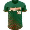 NineFit Basics Custom Baseball Jersey, Printed Stitched Personalized Name Number, Green Orange Leopard Baseball Shirt for Men Women Youth view 2