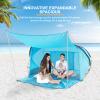 Beach Tent with Canopy, Beach Cabana Sun Shelter for 4-6 Person, Lightweight Portable Beach Cabana with UPF 50+ Sun Shelter and Ventilation Windows, Ideal for Family Fun and Outdoor Camping view 2