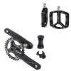 BUCKLOS IXF 104 BCD 30T-38T 170MM Mountain Bike Crankset, Hollow Integrated MTB Crank Set and MTB Flat Aluminum Alloy Pedal with Large Platform -Non-Slip Pedals view 1