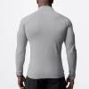 NineFit Basics Men 1/4 Zip Pullover UPF 50+ Sun Protection Long Sleeve Hiking Fishing Outdoor Shirts Quick Dry Rash Guard Performance Tshirt Gray, XX-Large view 3