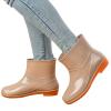 Woman's Waterproof Comfort Ankle Boot - Garden Rain Booties for Women - Mud & Muck Boots, Rubber Boots Lightweight Garden Boots Anti-Slip Fishing Boots Ankle Rain Shoes for Outdoor Work view 4