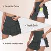 YuKaiChen Women's High Waist Athletic Tennis Golf Skirts Layered Ruffle Pleated Sports Casual with Pockets Grey 2XL view 4