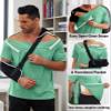 Deyeek Post Surgery Clothing for Men Recovery Tear Away Short Sleeve Full Open Side Snap Adaptive Shirts After Surgery Tops view 4