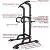 NaKeah Power Tower Dip Station Power Tower Pull Up Bar Stand for Home Gym Strength Training Exercise Workout Equipment Adjustable-10 Levels,Black view 4