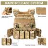 ADHOME Quick Release Tactical Vest, Adjustable Breathable Weighted Vest for Men, Strong Tensile Lightweight Molle Vest 1000D Nylon for Duty Hunting Gaming view 2