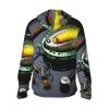 HCBPWVQA UPF 50+ Fish Hook with Fishing Lure Rod Sun Protection Hoodie Jacket Quick Dry Rash Guard Long Sleeve Sun Shirt Black, Medium view 2