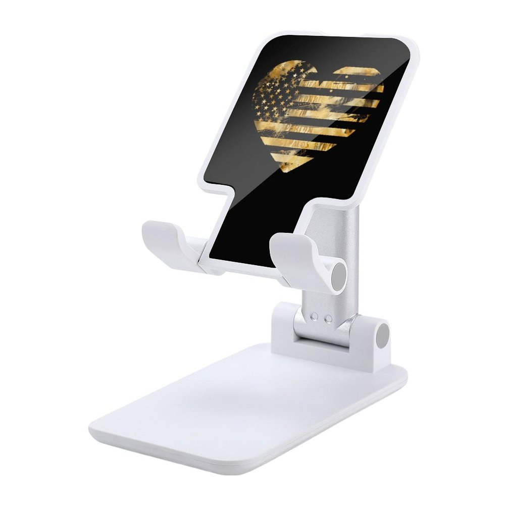 911 Dispatcher Heart Thin Gold Line Cell Phone Stand Foldable Phone Holder Adjustable Phone Stand Desk Accessories