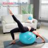 kisnbld Exercise Ball, Extra Thick Yoga Ball for Workout Pregnancy Stability, 4 Sizes Anti-Burst Balance Ball with Foot Pump - Heavy Duty Fitness Ball Chair for Office, Home & Gym view 2