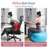 kisnbld Exercise Ball, Extra Thick Yoga Ball for Workout Pregnancy Stability, 4 Sizes Anti-Burst Balance Ball with Foot Pump - Heavy Duty Fitness Ball Chair for Office, Home & Gym view 3