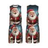 NONHAI Mens Basketball Jerseys Santa Christmas Zoom Uniform Suit Mesh Sports Jersey Outfits T-Shirt and Short Sets Black, 3X-Large view 1