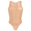 ABAFIP Men's Mesh Undershirts Bodysuit Sleeveless Sheer Tank Top Jumpsuit Fitness Mankini Jumpsuit Singlet Rave Tanks Apricot Large view 3