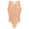 ABAFIP Men's Mesh Undershirts Bodysuit Sleeveless Sheer Tank Top Jumpsuit Fitness Mankini Jumpsuit Singlet Rave Tanks Apricot Large view 4