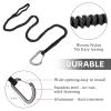 NVAAV 1/2/4 Pack Kayak Paddle Board Tether Leash Stretchable Strap Lanyard Rope, 3.3-7 Feet with Carabiner for SUP Kayaking Boating Canoeing Fishing Pole Rod or Other Gear view 3