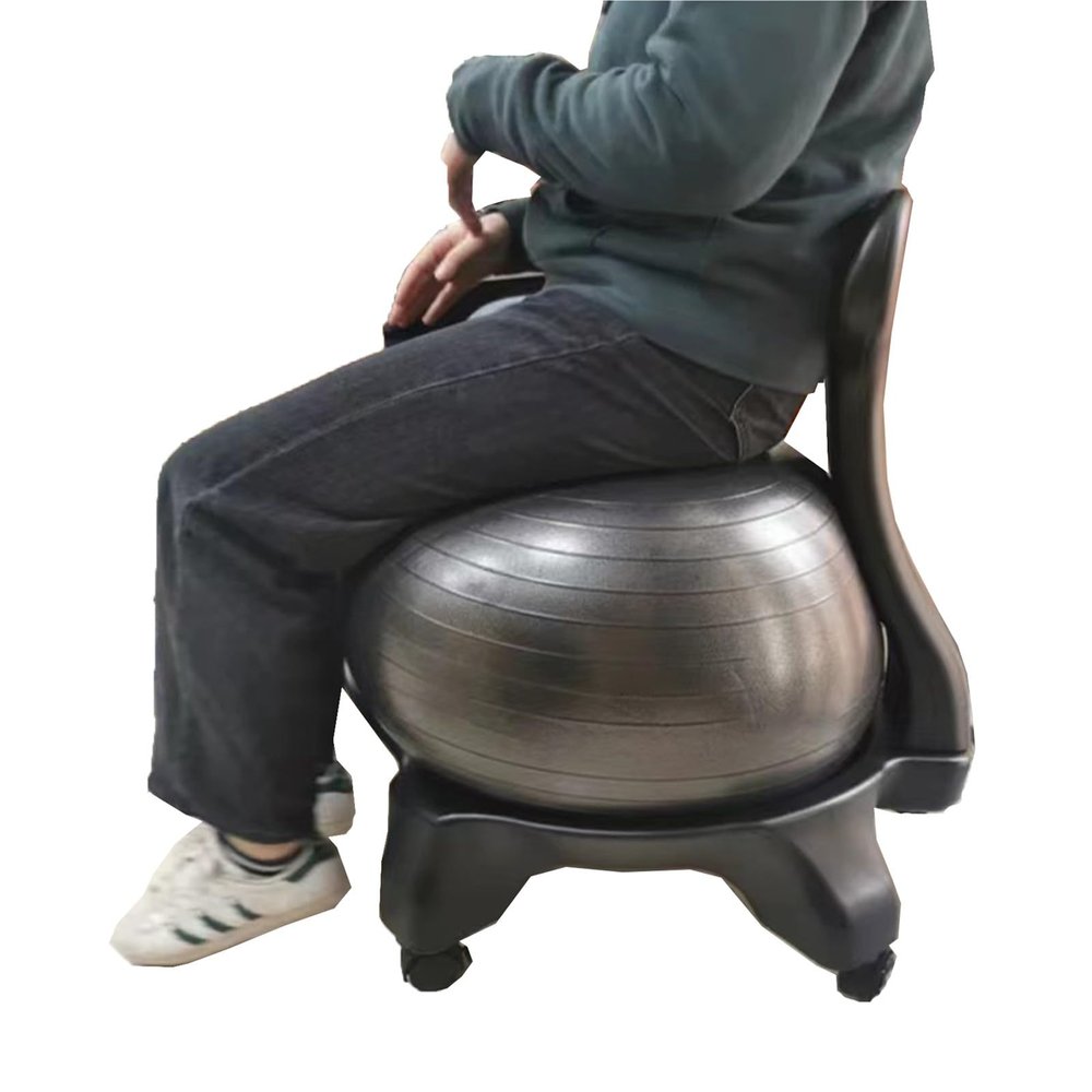 CMYUN Yoga Ball Chair Ergonomic Exercise Ball Chair, Stability Yoga Ball Chair for Office, Comfort Balance Ball Seat for Adults Kids Pregnancy, Relieve Back Pain