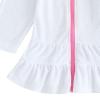 Kids Toddler Little Girl Swim Cover Up Swimsuit Wraps Zip Up Bathing Suit Towel Robe Pool Beach Dress (White, 7-8 Years) view 2