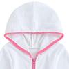 Kids Toddler Little Girl Swim Cover Up Swimsuit Wraps Zip Up Bathing Suit Towel Robe Pool Beach Dress (White, 7-8 Years) view 3