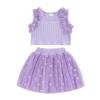 JLKGICF Toddler Baby Girl Skirts Outfit Ruffle Sleeveless Tank T-Shirt Tops Daisy Tutu Skirts Summer Clothes 1T 2T 3T 4T (Daisy Tutu Dress Purple, 18-24 Months) view 1