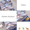 AMIMOJY Toddler Boys Summer Outfit Dino Prints T Shirt Short Sleeve Tops Solid Shorts Casual Baby Clothes Daily Suit 2Pcs, 12-18M, Grey-a view 2