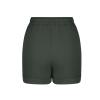 Plus Size Cotton Linen Shorts for Women Fashion Solid Sweat Shorts Drawstring Elastic Waist Lounge Shorts with Pocket view 4