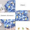 AMIMOJY Toddler Boys Summer Outfit Dino Prints T Shirt Short Sleeve Tops Solid Shorts Casual Baby Clothes Daily Suit 2Pcs, 12-18M view 2