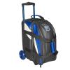 KR Strikeforce Cruiser Lux Double Bowling Ball Roller Bag with Upper Shoe Compartment and Side Accessory Pouch (Blue) view 2