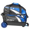 KR Strikeforce Cruiser Lux Double Bowling Ball Roller Bag with Upper Shoe Compartment and Side Accessory Pouch (Blue) view 3
