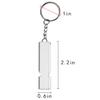 CTFRQC 2 Count Emergency Whistles Lifeguard Safety Whistle with Lanyard and Keychain for Outdoor Camping Hiking Boating Hunting Fishing Kayak Kids Rescue Signaling Loud Survival Whistle (Silver) view 2