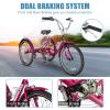 DoCred Adult Tricycles, 3 Wheel Bikes for Adults 20/24/26 inch 7 Speed Adult Trikes Bicycles Cruise Trike with Shopping Basket for Seniors, Women, Men view 3