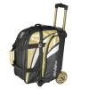 KR Strikeforce Cruiser Lux Double Bowling Ball Roller Bag with Upper Shoe Compartment and Side Accessory Pouch (Gold) view 1